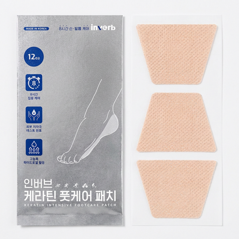 인버브 케라틴 풋케어 패치, 12매입, 1개