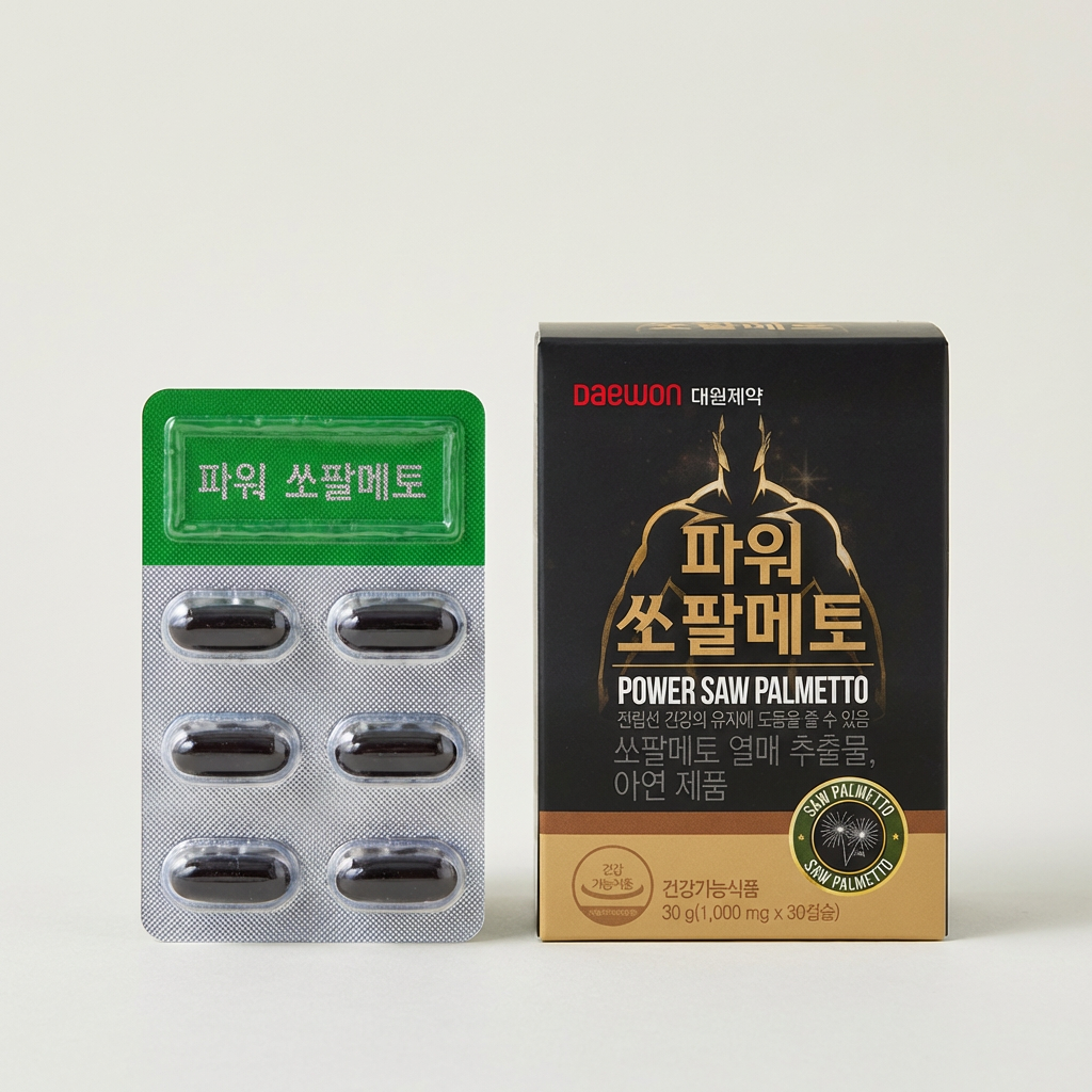 대원제약 파워 쏘팔메토, 1,000mg, 30캡슐, 4박스