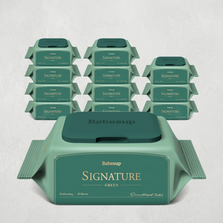베베숲 시그니처 그린 휴대 캡, 20매, 12팩