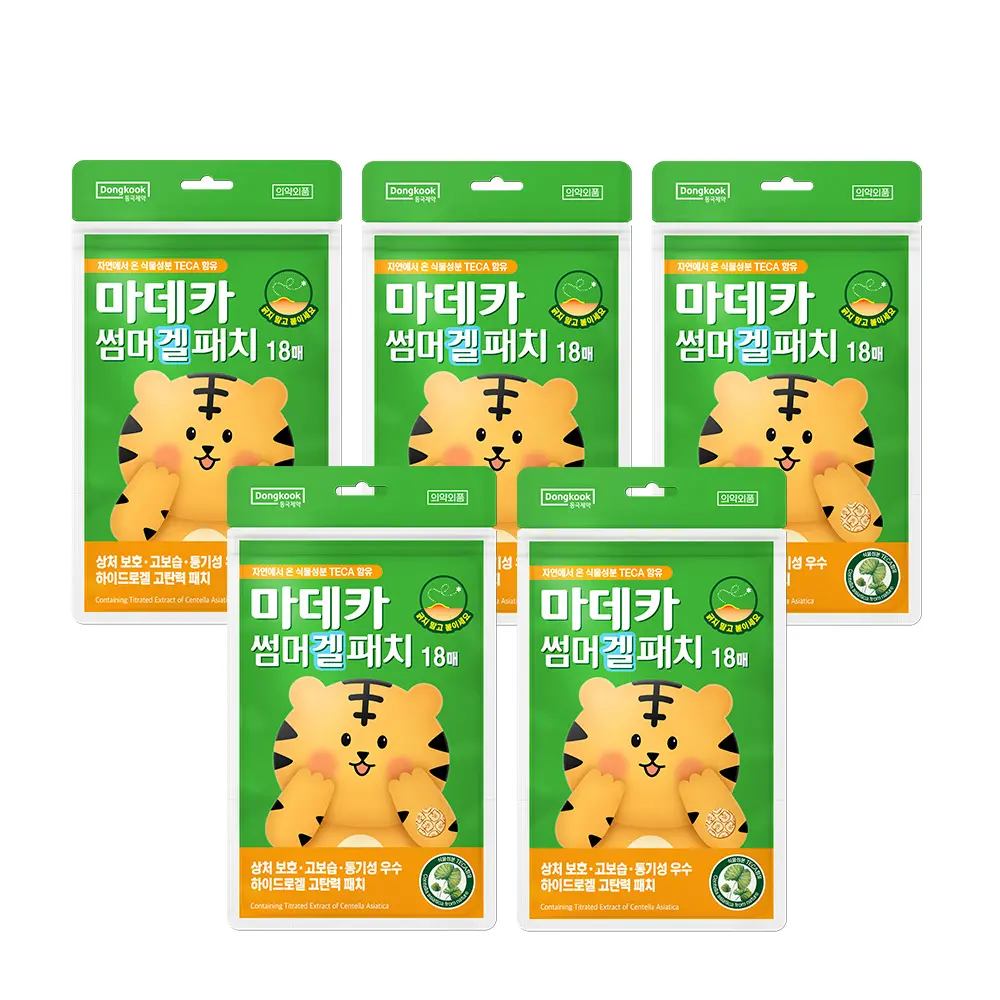 동국제약 마데카 썸머 겔 패치, 18매입, 5개