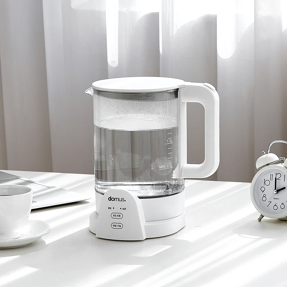도무스 유리 티포트, DK-HF018, 1.5L, 화이트, 1개