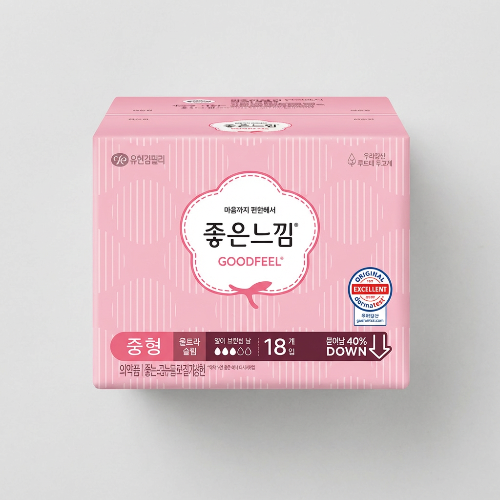 좋은느낌 오리지널, 중형, 18개입, 3팩