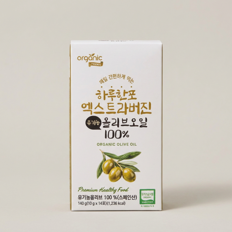 오가닉프렌즈 하루한포 엑스트라버진 유기농 올리브오일 100%, 10g, 14포, 2개