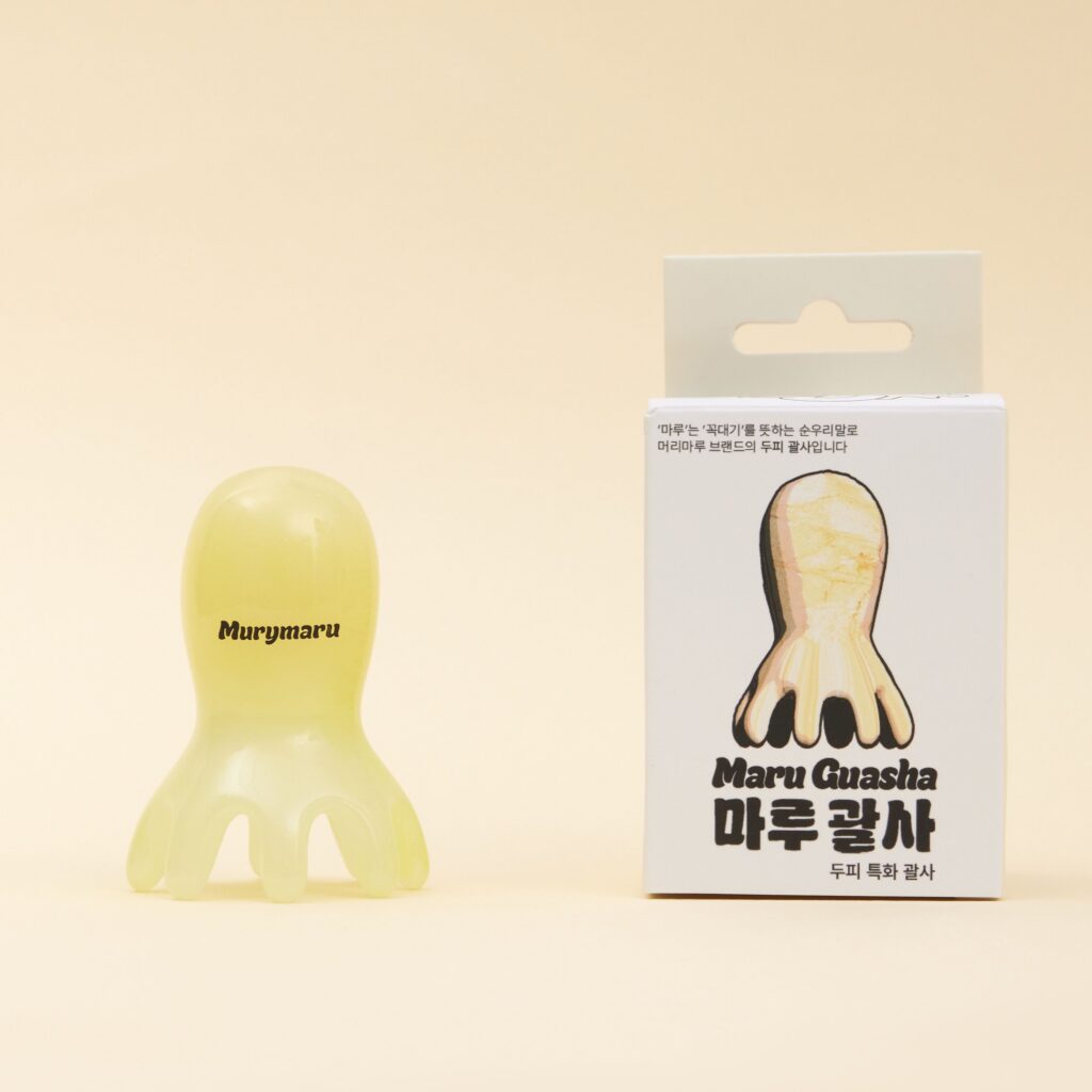 머리마루 문어 괄사, 레몬옐로우, 2개