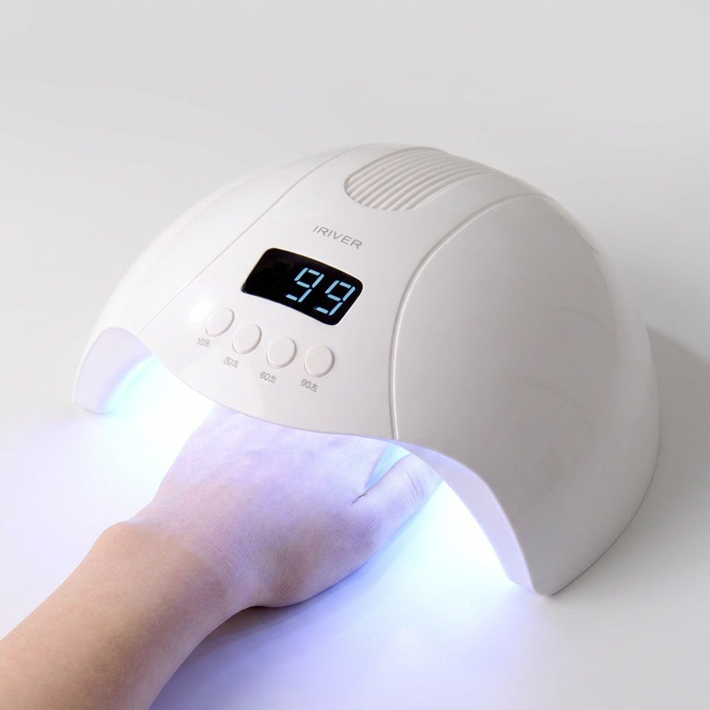 아이리버 올인원 99초 저열 모드 스마트센서 고출력 UV LED 듀얼 젤네일 램프, IYL-200, 화이트, 1개