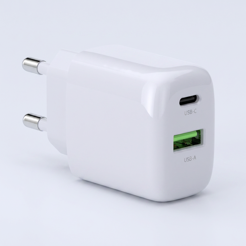 팬톤 25W 듀얼포트 어댑터 RCE-2521ACLKR, 그레이, 1개