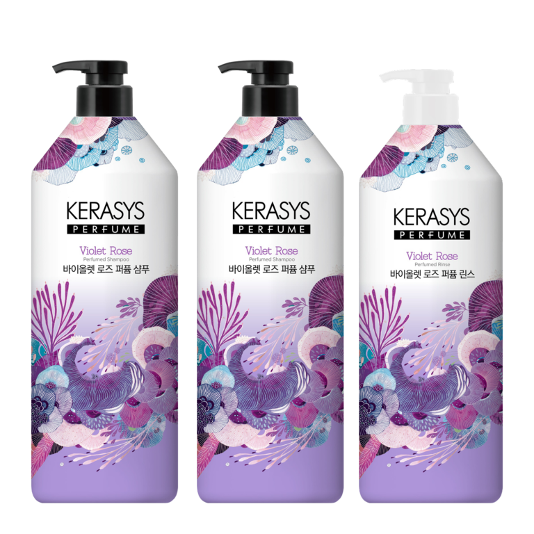 케라시스 퍼퓸 바이올렛 로즈 샴푸, 1L, 2개 + 린스, 1L, 1개