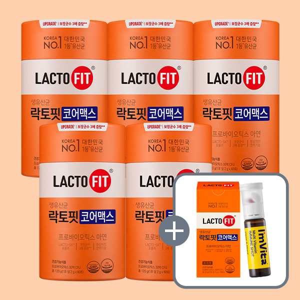 종근당건강 락토핏 코어맥스, 60포, 5개 +코어맥스, 30포, 1개 + 오늘비움 스트롱, 1병