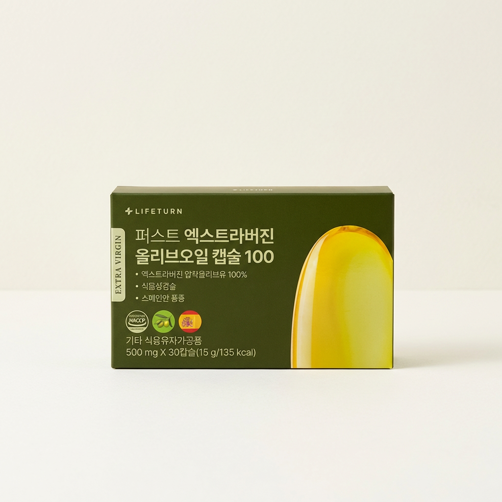 라이프턴 퍼스트 엑스트라버진 올리브오일 식물성 캡슐, 30캡슐, 6박스