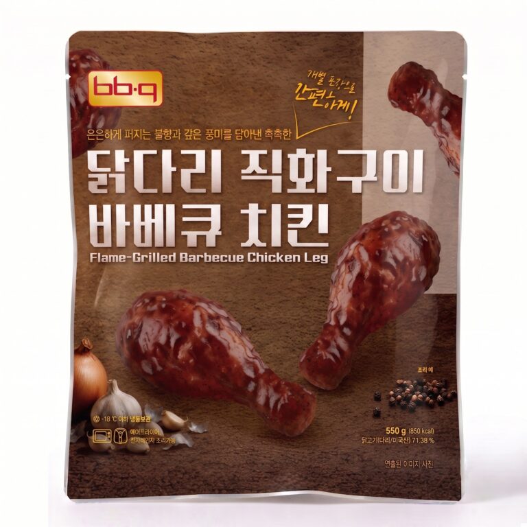 BBQ 닭다리 직화구이 바베큐 치킨, 550g, 2개