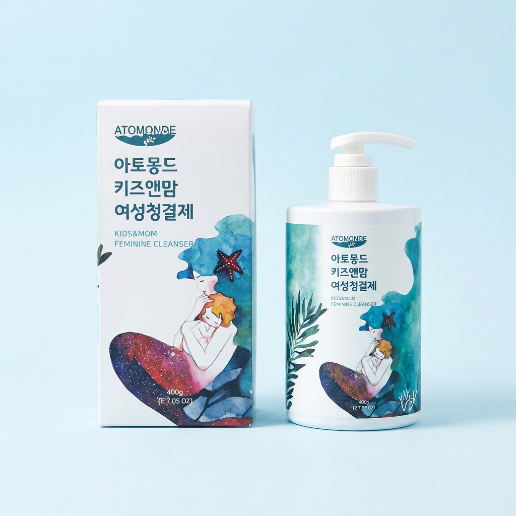 아토몽드 키즈앤맘 유아청결제 아기클렌저 여성청결제, 1+1 구성, 총 2개