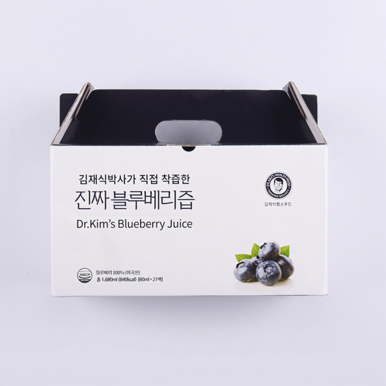 김재식헬스푸드 진짜 블루베리즙, 80ml, 21팩, 1박스
