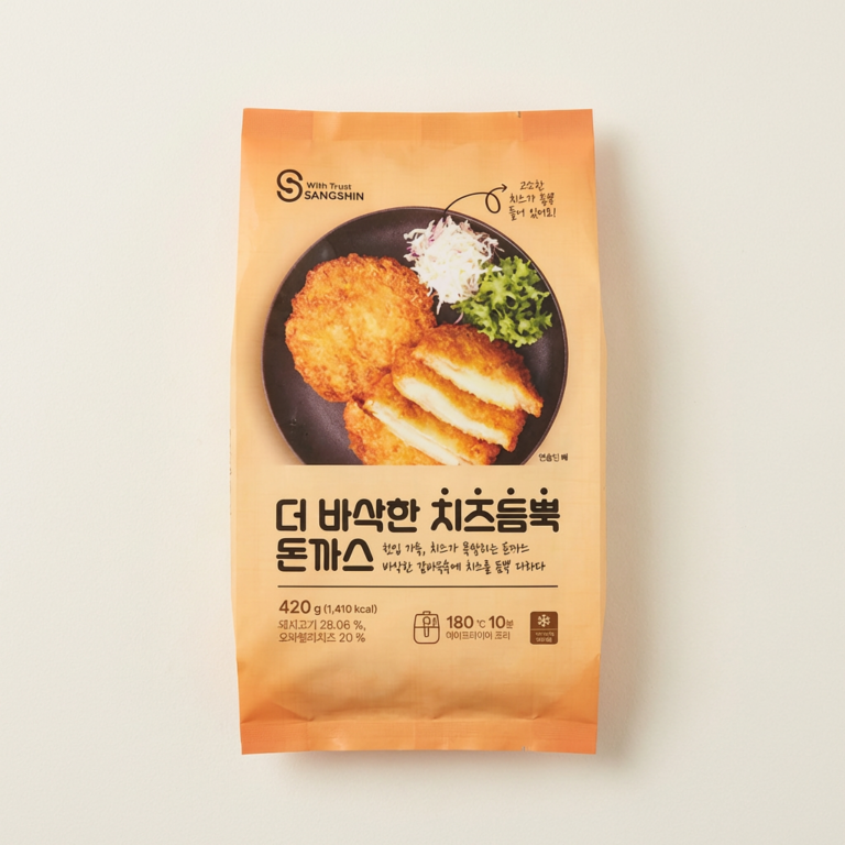 상신 더 바삭한 치즈듬뿍 돈까스, 420g, 2팩