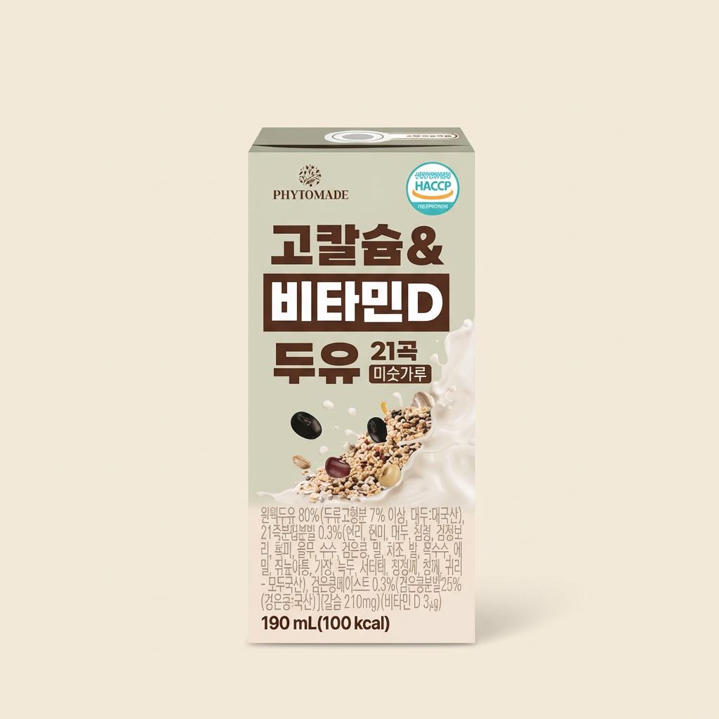 파이토메이드 고칼슘&비타민D 두유 21곡 미숫가루, 190ml, 24개