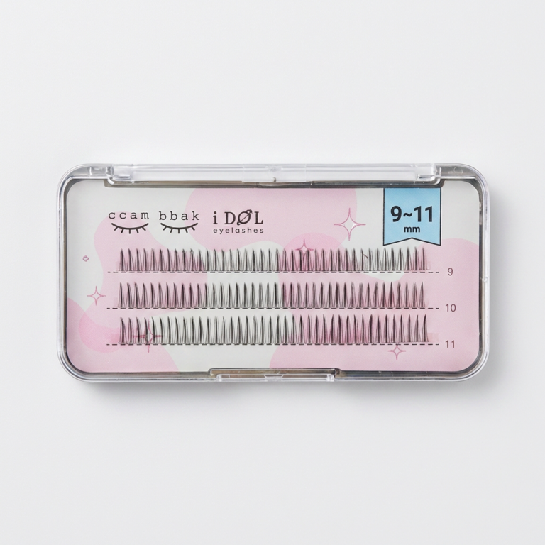 깜빡 속눈썹 아이돌 라인, A형, 믹스 9 + 10 + 11mm, 120pcs, 1개
