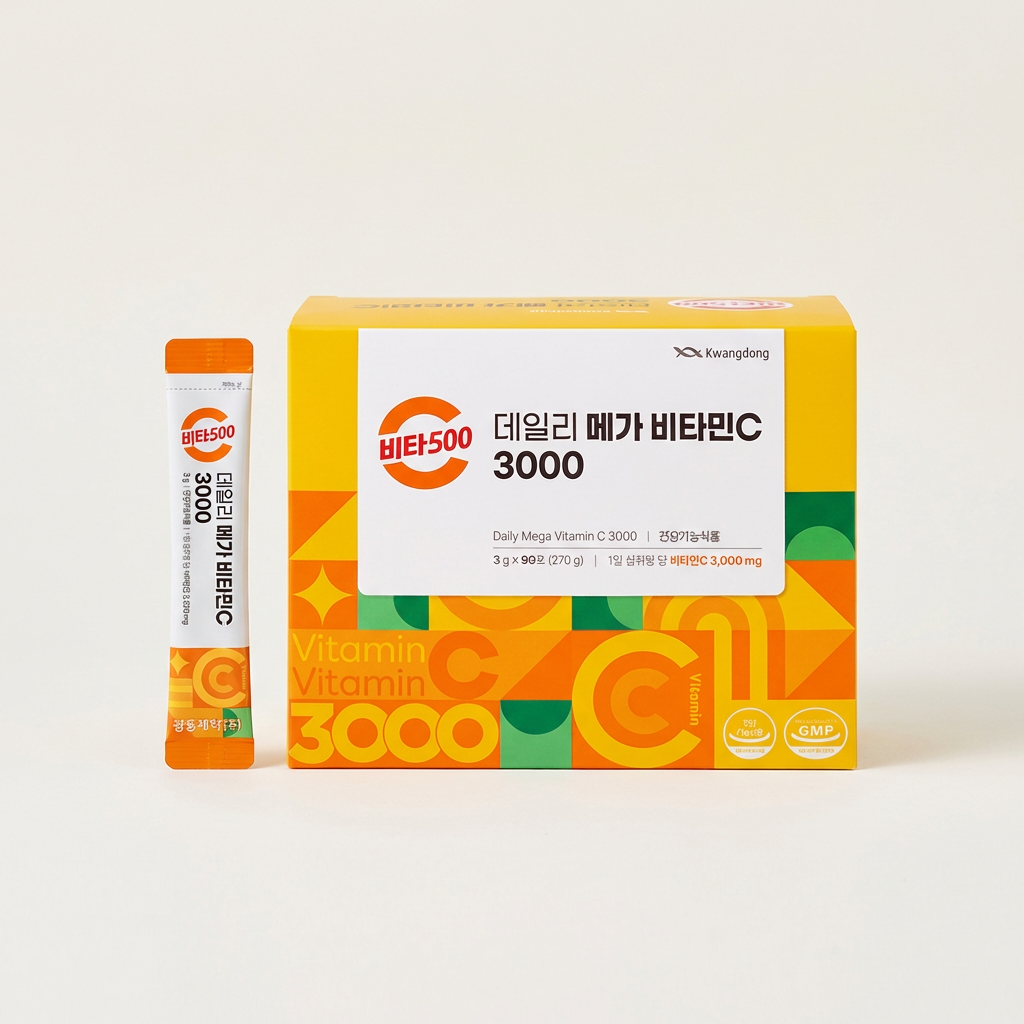 비타500 데일리 메가비타민C 3000, 3g, 90포, 1박스