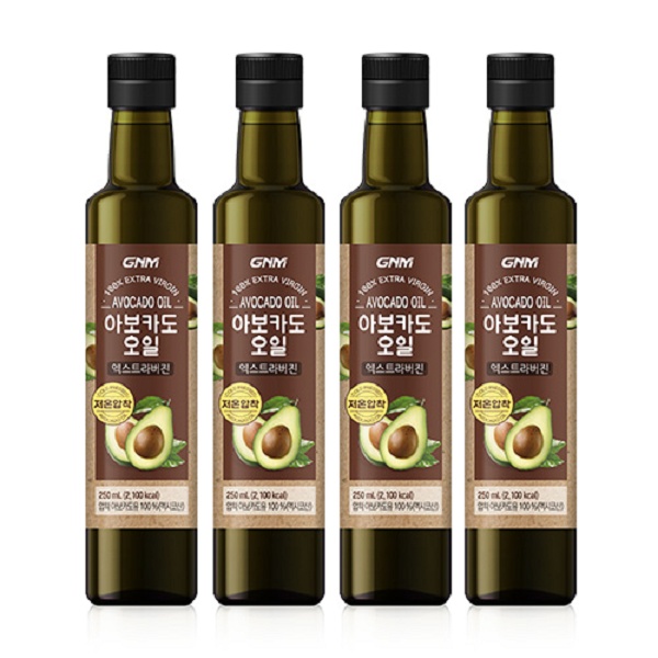 GNM 아보카도오일 엑스트라버진, 250ml, 4개