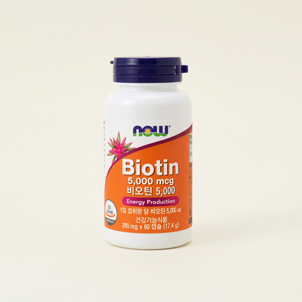 나우푸드 비오틴 5000mcg, 290mg, 60캡슐, 3개
