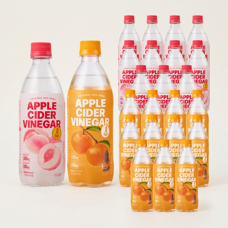 클룹 애사비소다 제로, 신비복숭아 500ml 12개 + 제주감귤 500ml 12개, 24개