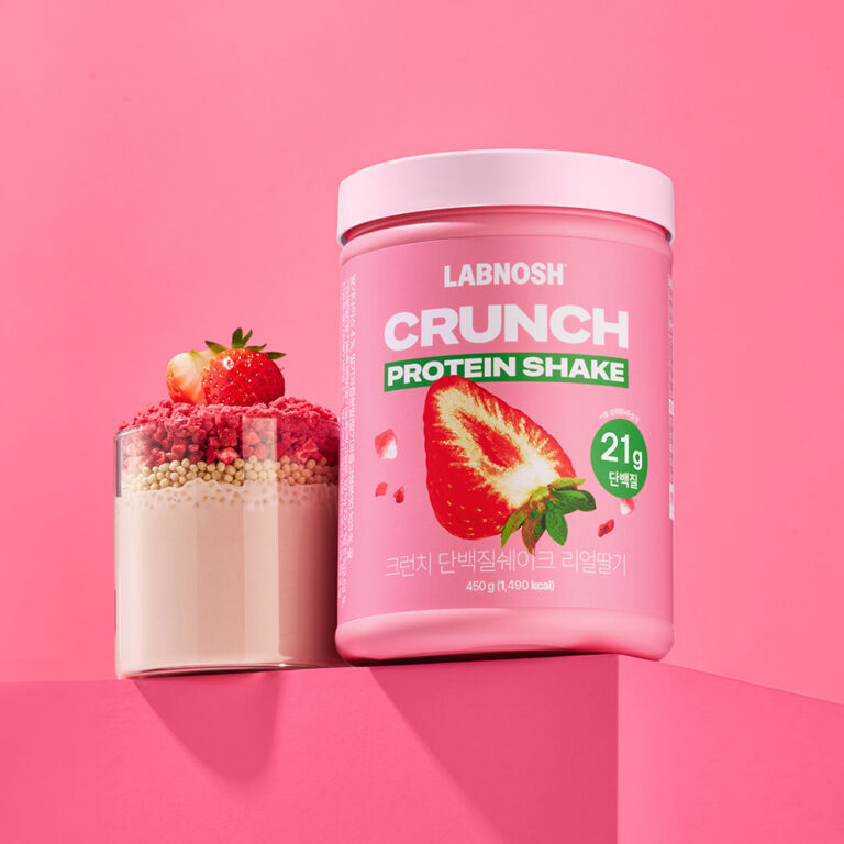 랩노쉬 크런치 단백질 쉐이크 리얼딸기, 450g, 1통