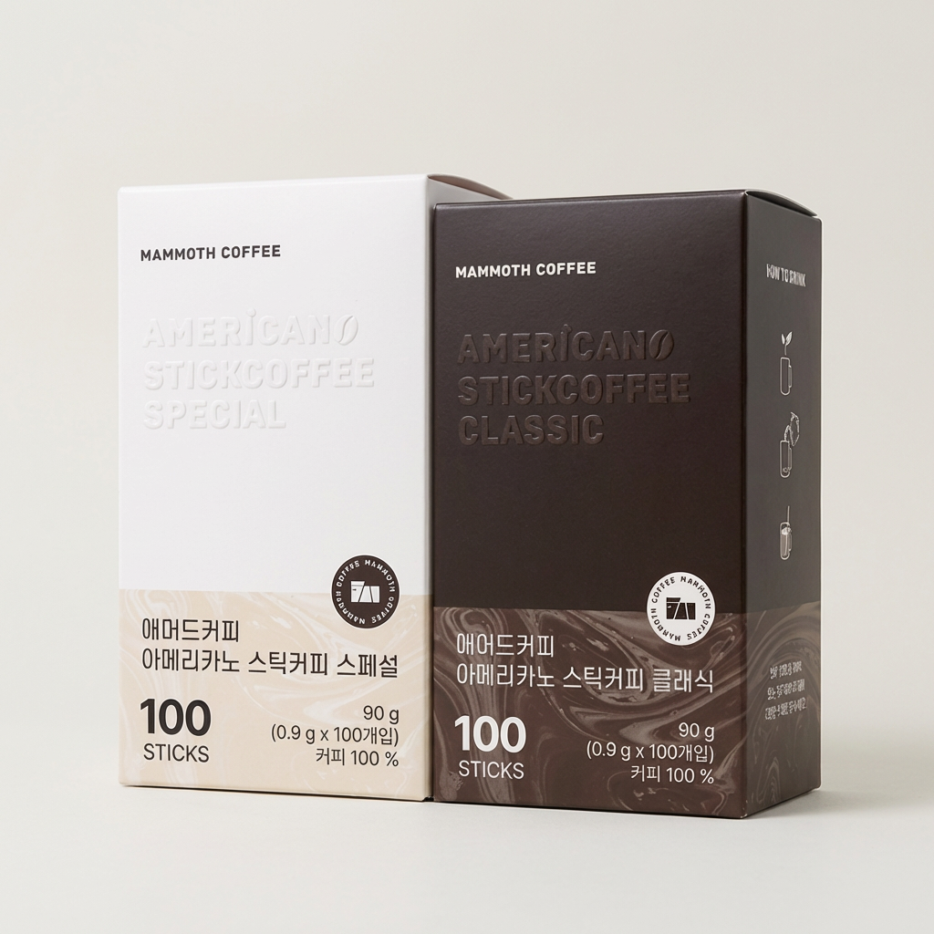 매머드 커피 아메리카노 스틱미니 클래식 + 스페셜, 180g, 200스틱, 1세트