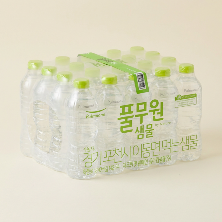 풀무원 샘물 생수, 무라벨, 500ml, 80개