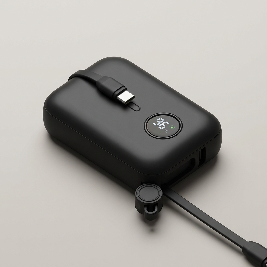 바우아토 올인원 보조배터리, 10000mAh , 블랙, 1개