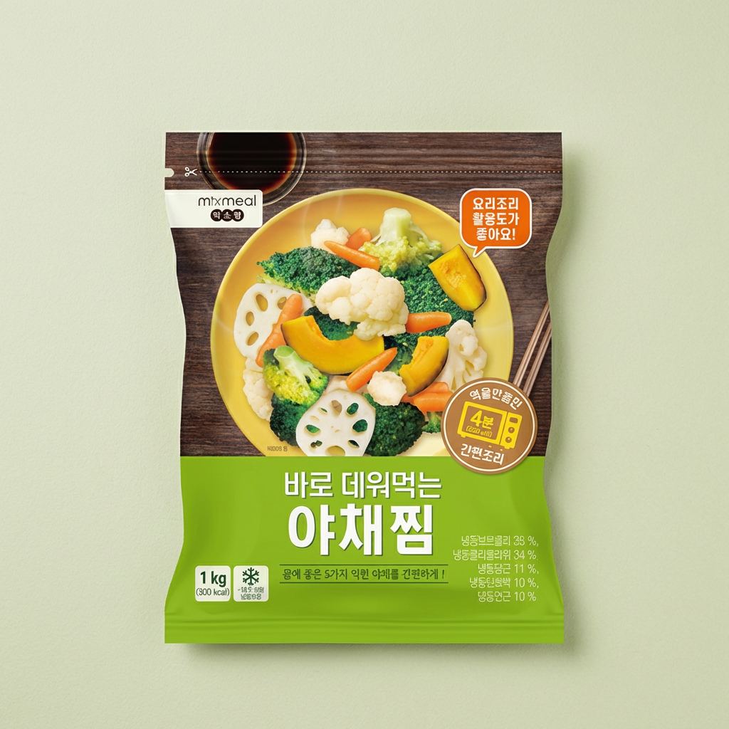 믹스밀 바로 데워먹는 야채찜, 1kg, 2개