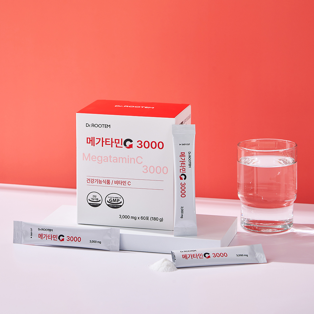 닥터루템 메가타민 비타민C 3000, 3g, 60포, 4박스