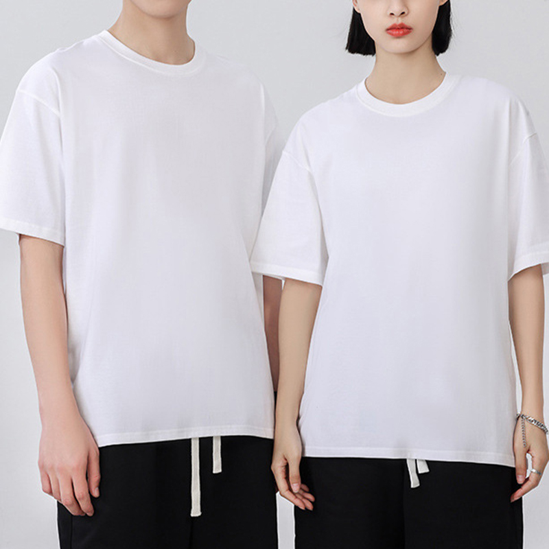 순면 20수 옆트임 레이어드 반팔 티셔츠, 화이트, M, 1개