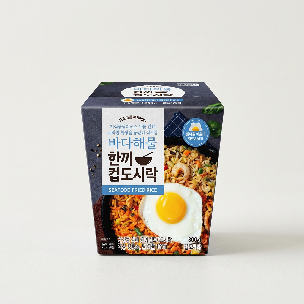 오쿡 한끼 컵도시락 해물볶음 6종, 300g, 6개입