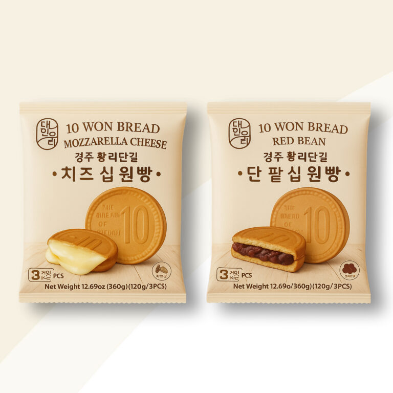 대한우리 경주 황리단길 십원빵, 치즈 120g 3개 + 단팥 120g 3개, 6개