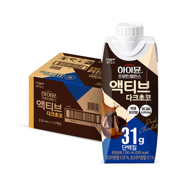 하이뮨 프로틴밸런스 액티브 다크초코, 330ml, 12개