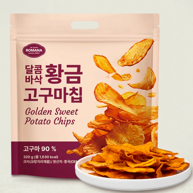 로마나 달콤바삭 황금 고구마칩, 320g, 6개
