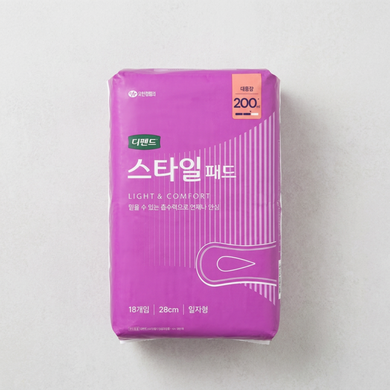 디펜드 스타일 패드, 대용량, 18매입, 4팩
