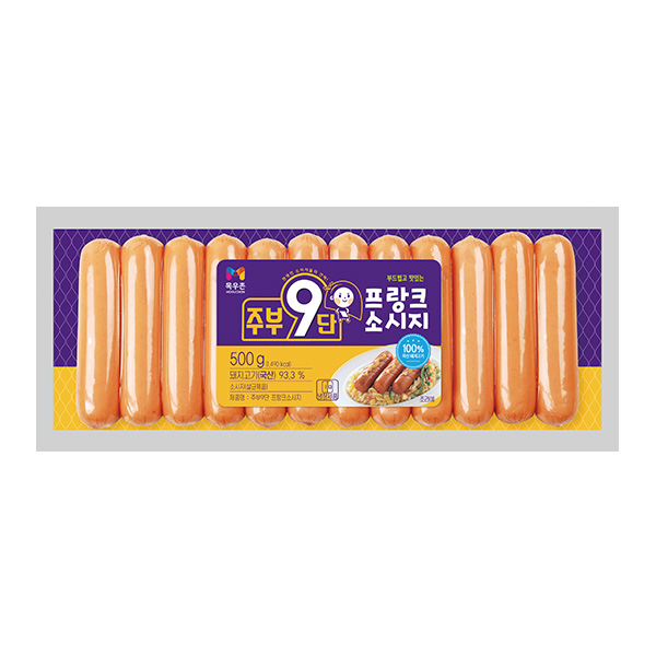 목우촌 주부9단 프랑크 소시지, 500g, 3개