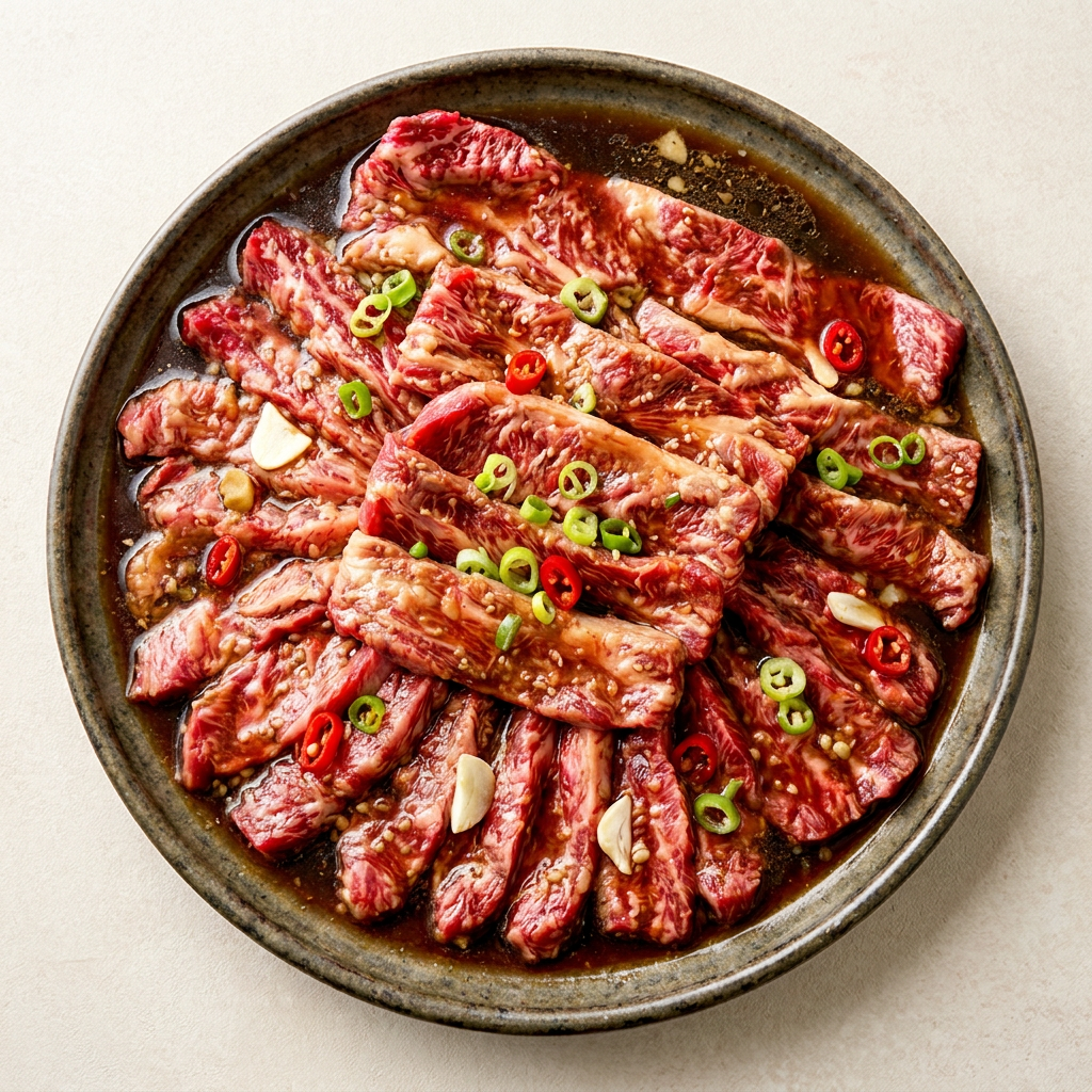 황제 양념 소갈비살 구이, 5인분, 1kg, 1팩