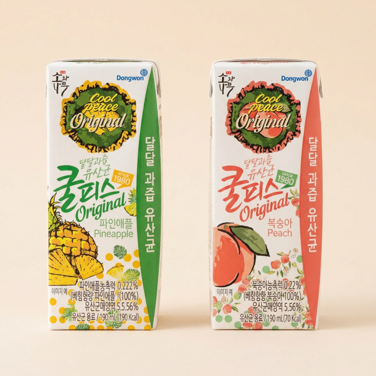 쿨피스, 복숭아, 190ml, 15개 + 파인애플, 190ml, 15개