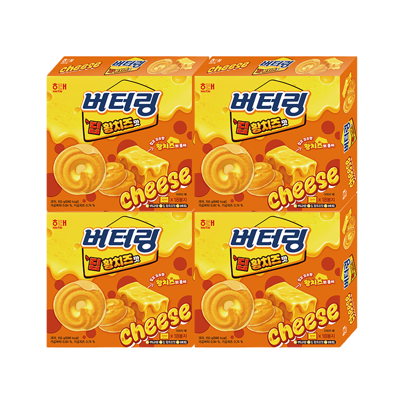 해태제과 버터링, 155g, 4개