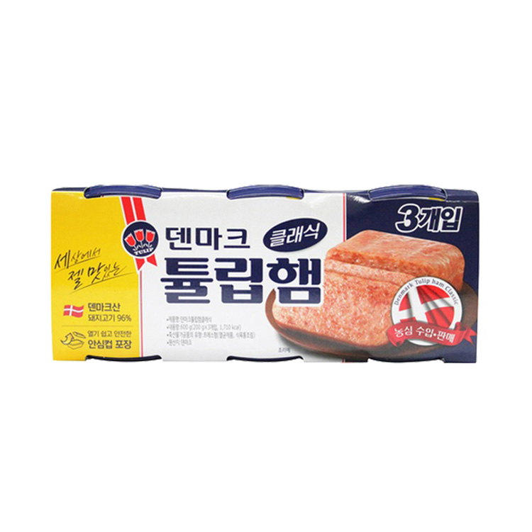 농심 튤립햄 클래식, 200g, 3입