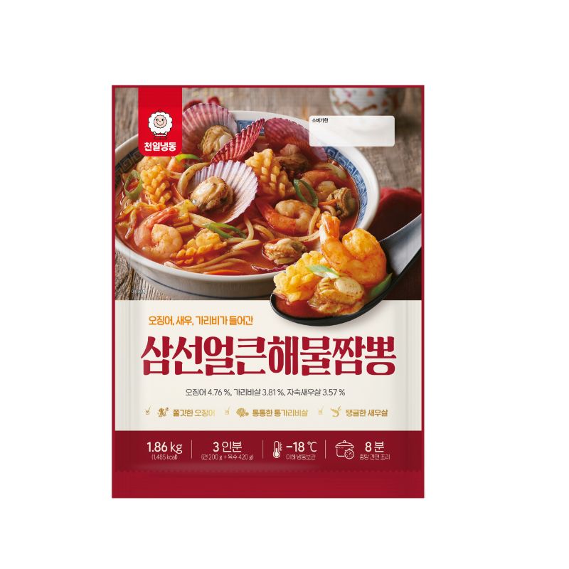 천일식품 삼선얼큰해물짬뽕, 3인분, 1.86kg, 1개