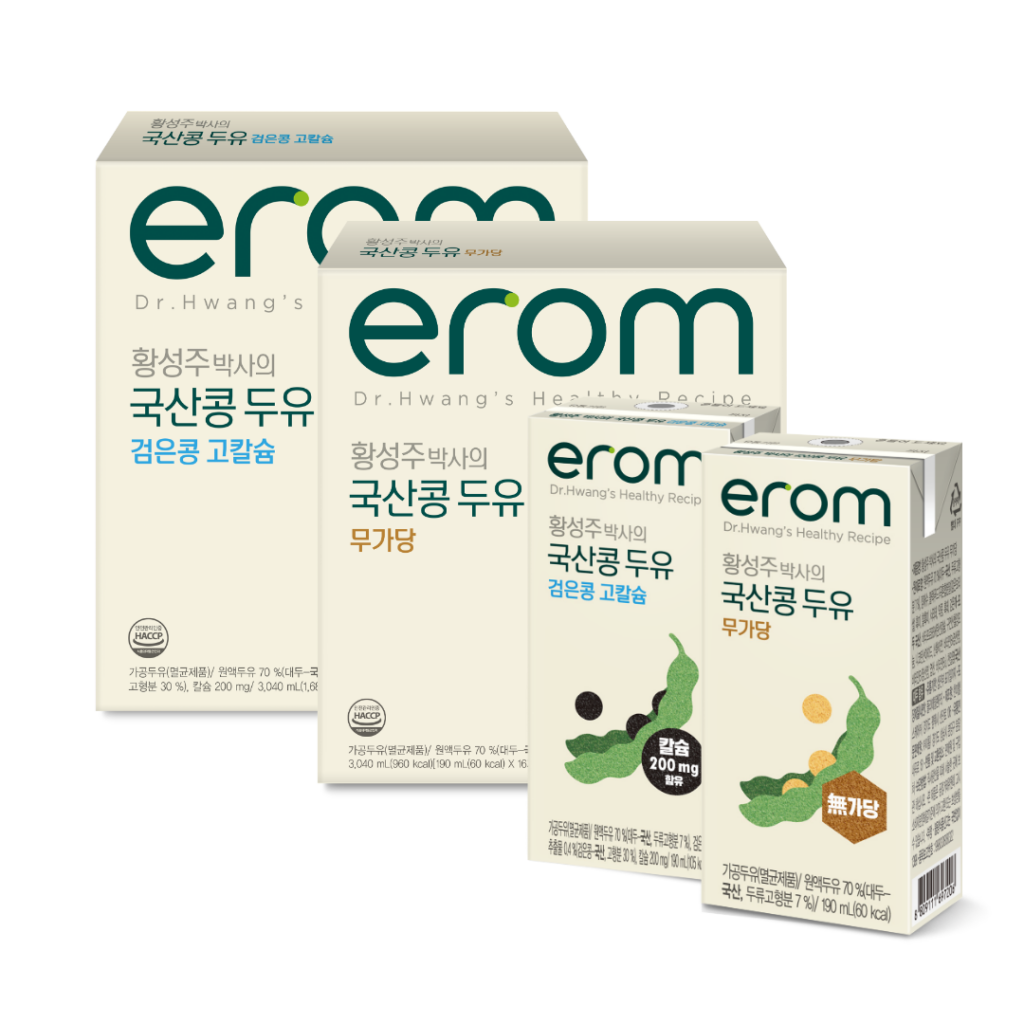 이롬 국산콩 두유 고칼슘, 190ml, 16개 + 무가당, 190ml, 16개, 1세트
