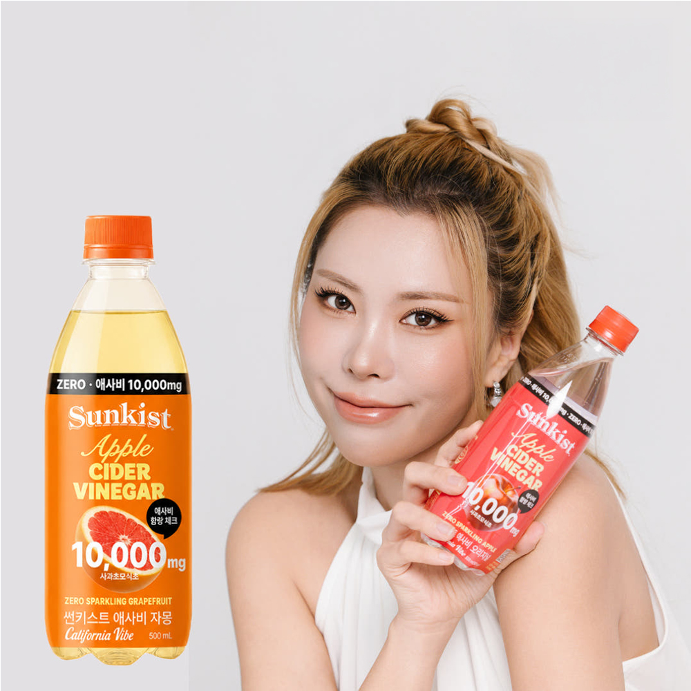 썬키스트 애사비 스파클링 제로 자몽, 500ml, 24개