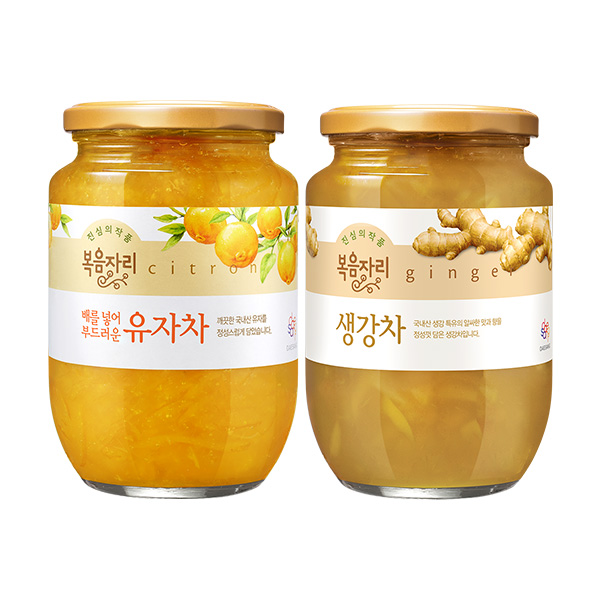 복음자리 유자차 620g + 생강차 600g, 1세트