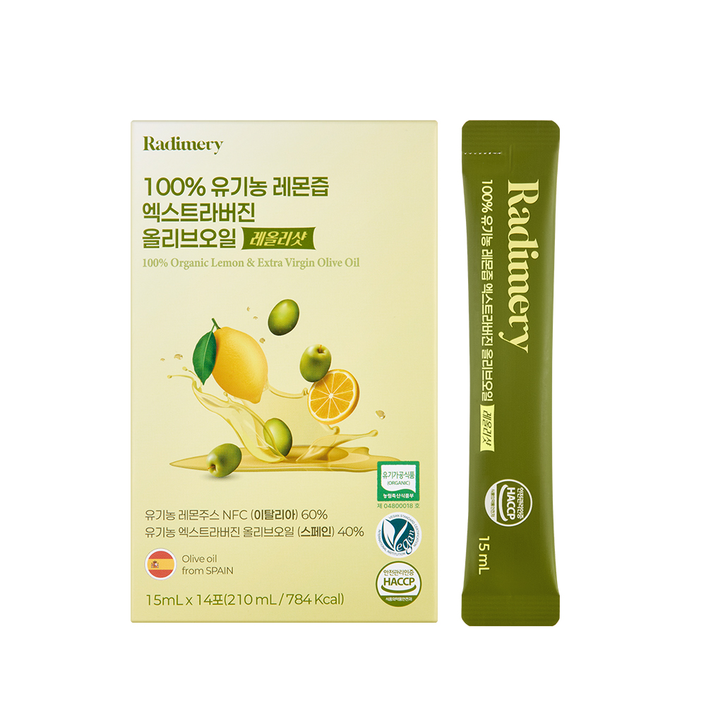 라디메리 유기농 레몬즙 엑스트라버진 올리브오일 레올리샷, 210ml, 1개