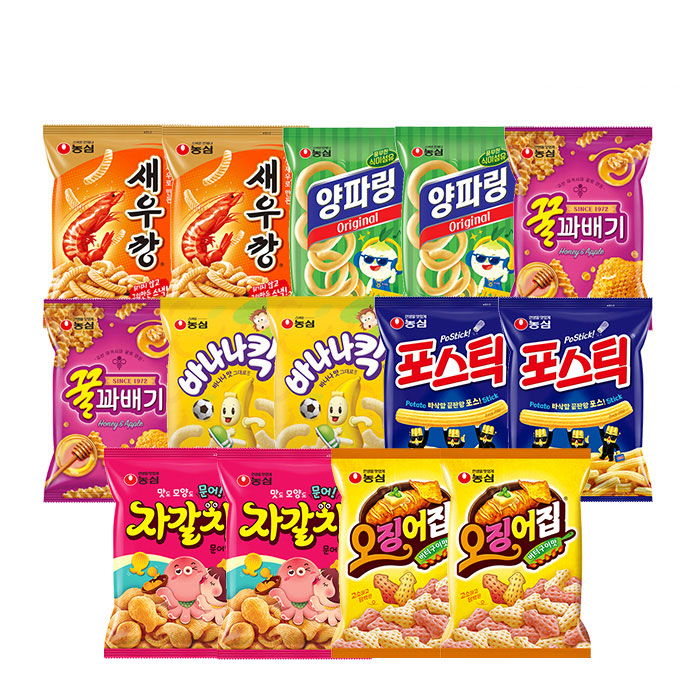 농심 스낵 세트, 14개입, 1세트