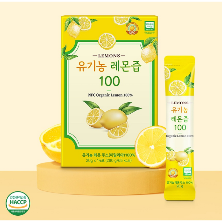 올바른 유기농 레몬즙 100, 20g, 14포, 12개