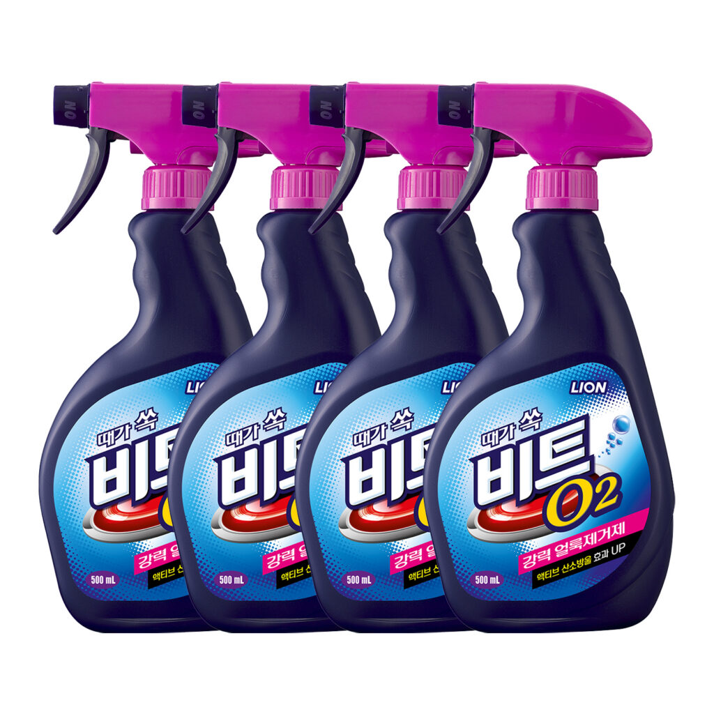 비트 O2 얼룩제거제 스프레이, 500ml, 4개