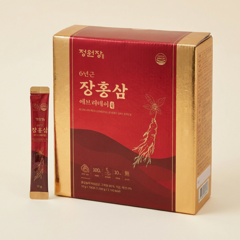 6년근 장홍삼 에브리데이 스틱, 선물형, 10g, 100포, 1박스