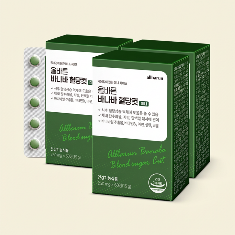 올바른 바나바 혈당컷 미니, 250mg, 60정, 3박스